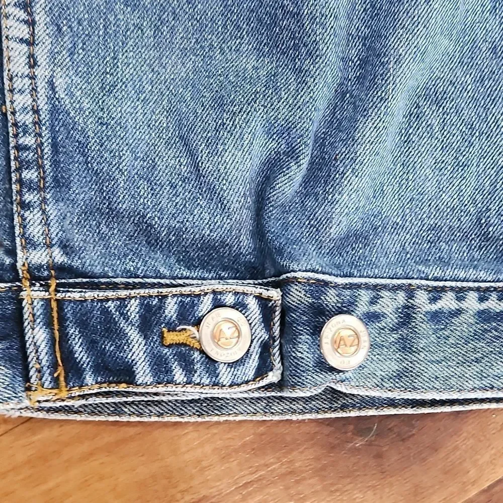 Vintage Upcycled Fringe Boho Western Denim Jacket - Picture 6 of 8